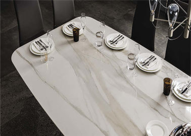 Rectangular Square Marble Dining Table Popular Luxurious Modern Style