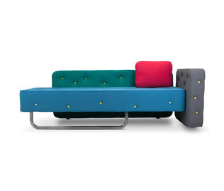 Public Area / Hotel / Restaurant Booth Seating Bright Color With Three Seat