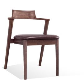 Comfortable PU Leather Solid Wood Chairs For Coffee Bar / Restaurant Use