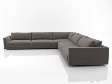 L Shaped Simple Large And Small Size Italian Sofa / Living Room Fabric Sofa