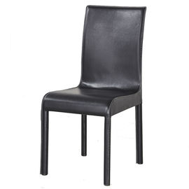 Customized PVC Leather Dining Chairs With Metal Legs Hotel Conference Using