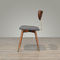 Modern Dining Solid Wood Chairs Comfortable With Anti Slip Metal Feet