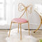 Luxury Modern Dining Room Chairs With Butterfly Shaped Metal Frame Leather Seat