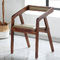 Wood and Leather Modern Dining Room Chairs Comfortable Natural Color