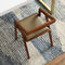 Wood and Leather Modern Dining Room Chairs Comfortable Natural Color