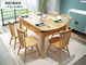 Custom Rectangular Solid Wood Table , Extendable Dining Table With Chairs