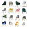 Non Slip Modern Restaurant Dining Chairs With Metal Legs Multi Style Available