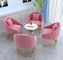 Colorful Fashion Upholstered Dining Chairs With Metal Legs And Soft Cushion
