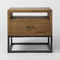 Solid Wood Hotel Bedside Table Nightstand With Drawer And Shelf