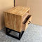 Solid Wood Hotel Bedside Table Nightstand With Drawer And Shelf