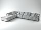 Customized Nordic fabric sofa small family modern simple living room three person apartment