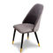 Senmeiyuan luxury High Back Leather Dining Room Chairs With Metal Legs customized