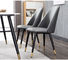Luxury High Back Leather Dining Room Chairs With Metal Legs Customized