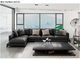 Italian Modern Living Room Leather Soft Sofa House Type L Princess Combination Head Layer
