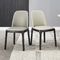 Solid wood base and PU leather cushion high quality arm / armless ash dining chair with micro fiber leather