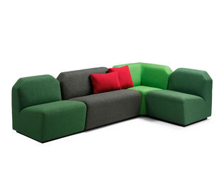 Colorful Corner Commercial Booth Sofa Seating For Hotel Lobby / Shopping Mall