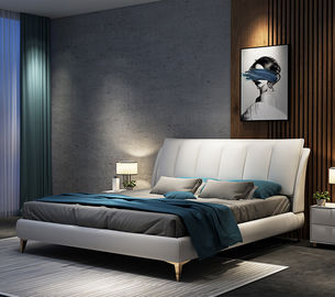 Luxury Hotel Bedroom Furniture Platform Wood Frame Bed With Storage