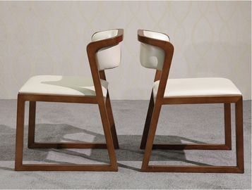 Multi Purpose Use Modern Wood Dining Chairs With Leather Seats And Back