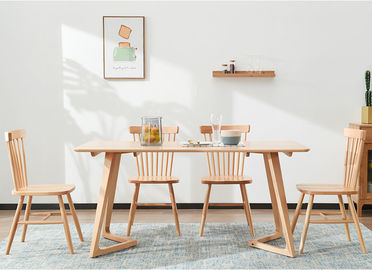 Rectangle Solid Wood Table , Home / Commercial Restaurant Dining Tables