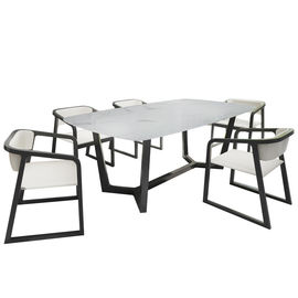 Hotel Restaurant Marble Dining Table , Fashion Square Marble Top Table