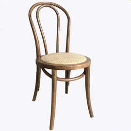 High Back Restaurant Solid Wood Chairs / Upholstered Wooden Dining Chairs