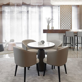 Modern Commerical Wood Dining Chairs With Leather Seats Fashion Elegant Style