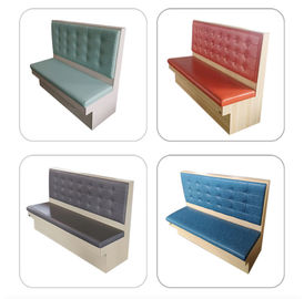 120*60*1050 Mm Custom Made Furniture single booth seating leather wood card seat sofa