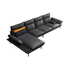 Fabric Leather 3 Seater Modern Living Room Sofa With Cushion