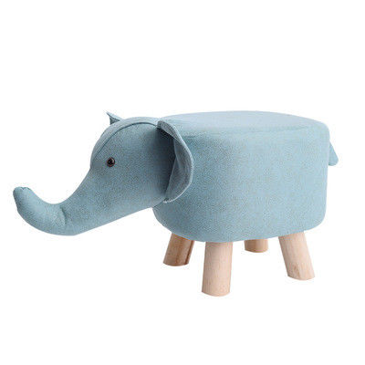 Solid Wood Children's Cartoon Household Shoe Stool 50X25X28cm