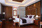Customized Modern Hotel Bedroom Furniture / Bedroom Suites Solid Wood Material