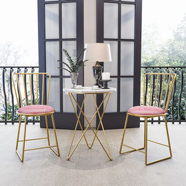 Contemporary Metal Dining Chairs , Restaurant Style High Back Chair