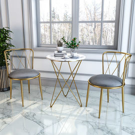 Contemporary Metal Dining Chairs , Restaurant Style High Back Chair