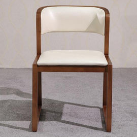 Multi Purpose Use Modern Wood Dining Chairs With Leather Seats And Back