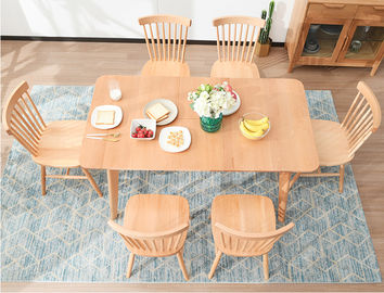 Square Home Solid Wood Extendable Dining Room Table For Small Spaces