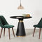 Restaurant / Apartment Round Coffee Table With Marble Top And Metal Base