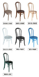 High Back Restaurant Solid Wood Chairs / Upholstered Wooden Dining Chairs