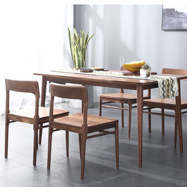 Contemporary Solid Wood Chairs / Wooden Restaurant Chairs Without Armrest