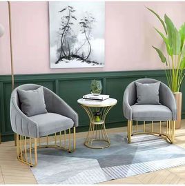 Colorful Fashion Upholstered Dining Chairs With Metal Legs And Soft Cushion