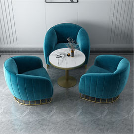 Modern Nordic Commercial Meeting Armchair Sofa With Metal Frame