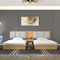 Solid Wooden Hotel Bedroom Furniture Sets , Guest Room Modern Bedroom Suites