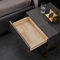 Luxury Hotel Modern Nightstand Wooden Bedside Table With Metal Legs