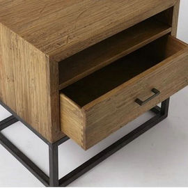 Solid Wood Hotel Bedside Table Nightstand With Drawer And Shelf