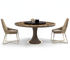 Modern Restaurant Patio Furniture Marble Top Round Dining Table With Metal Basement