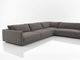 L Shaped Gray Custom Made Furniture Living Room Fabric Sofas Italian Style