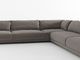 L Shaped Gray Custom Made Furniture Living Room Fabric Sofas Italian Style