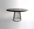 Round Custom Made Furniture Marble Coffee Table With Stainless Steel Base