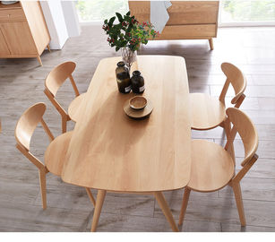 Commercial Custom Made Furniture Restaurant Table And Chairs Wooden Material
