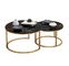 Nordic Marble Living Room Custom Made Furniture With Drawer Round Size Tea Table Combination